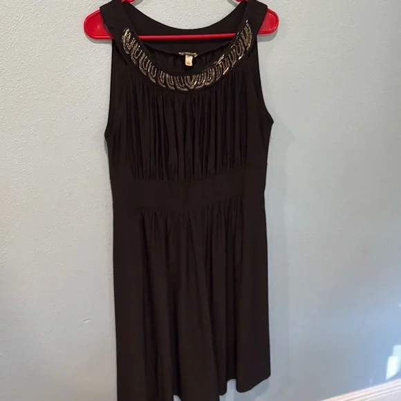 HAANI Little Black Beaded Sleeveless midi Dress size XL Wedding funeral cocktail - Picture 12 of 13
